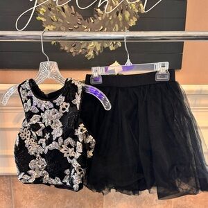 Elegant Black and Silver Kids 2 Piece Set. Beautiful in person!
